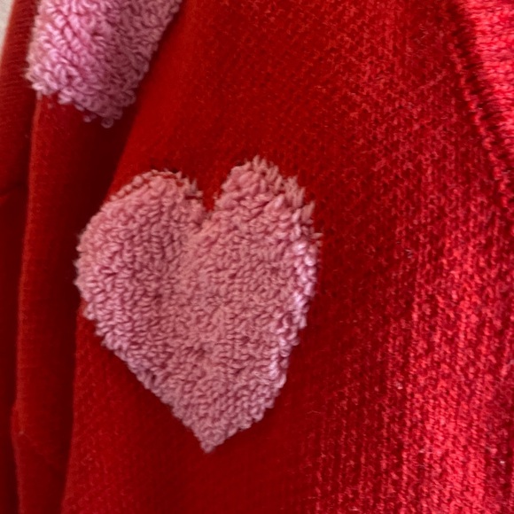 33 DEGREES Charming Red Heart Women's Cardigan - Picture 4 of 10